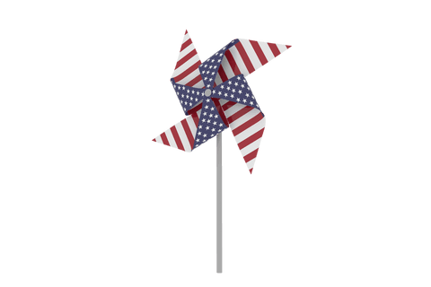 transparent 3d pinwheel with american flag pattern for patriotic designs - Download Free Stock Videos Pikwizard.com