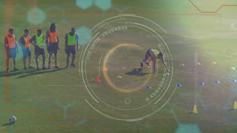 Digital Visualization of Soccer Players Training with Data Elements