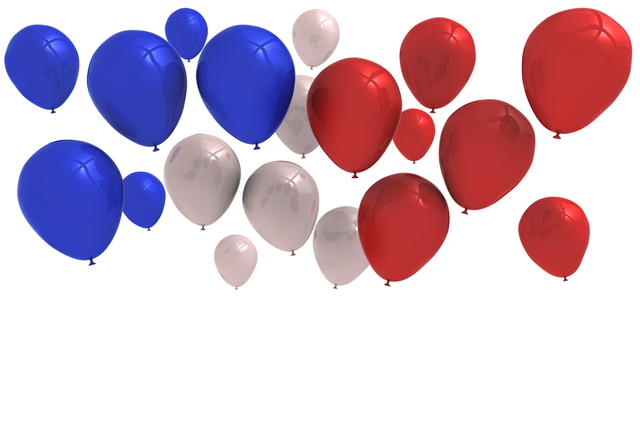 Blue White Red Balloons Collection PNG Transparent Celebration - Download Free Stock Videos Pikwizard.com