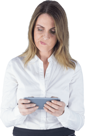 Transparent Businesswoman Focusing on Smartphone Task in Formal Outfit - Download Free Stock Videos Pikwizard.com