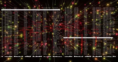 futuristic digital grid with neon lights and data flow - Download Free Stock Images Pikwizard.com