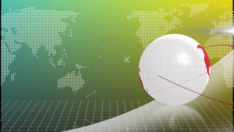 Digital Globe with World Map on Gradient Background