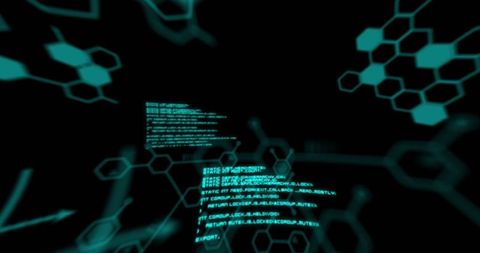 Digital Code with Chemical Structures for Innovative Technology Themes - Download Free Stock Images Pikwizard.com