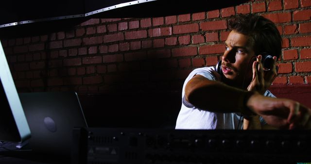 Sound Engineer Working in Recording Studio - Download Free Stock Images Pikwizard.com
