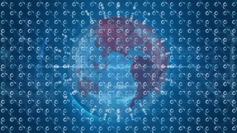 Digital Global Technology and Communication Concept