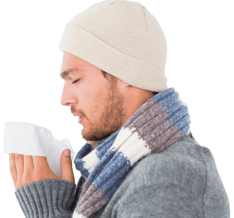 transparent warm winter fashion man blowing nose - Download Free Stock Videos Pikwizard.com