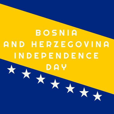 Bosnia and Herzegovina Independence Day Flag Design - Download Free Stock Templates Pikwizard.com