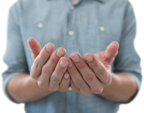 transparent cupped hands of man holding nothing - Download Free Stock Videos Pikwizard.com