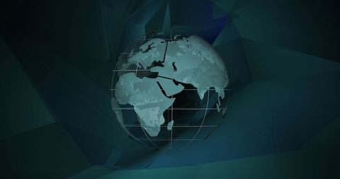 Digital Globe with Geometric Patterns and Network Overlay - Download Free Stock Images Pikwizard.com