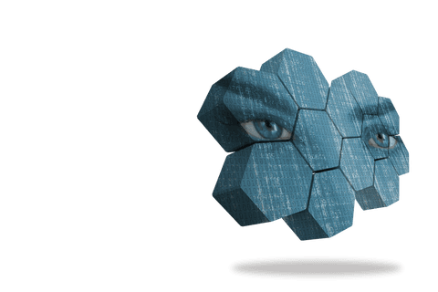 Digital Eyes in 3D Hexagons on Transparent Background - Download Free Stock Videos Pikwizard.com