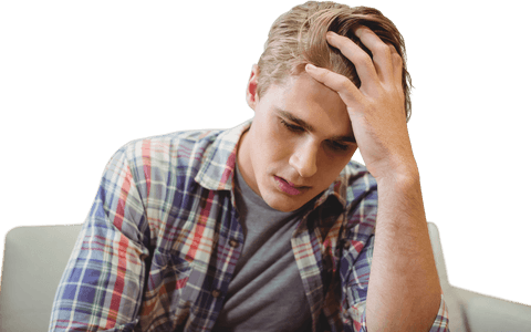 Appearing Stressed Businessman Sitting on Transparent Background - Download Free Stock Videos Pikwizard.com