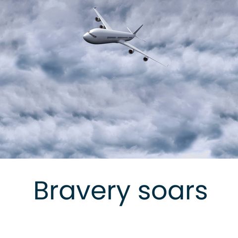 commercial airplane flying through clouds - Download Free Stock Templates Pikwizard.com
