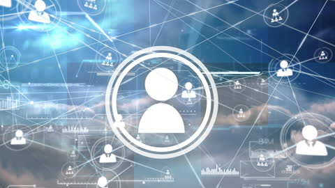 Digital Networking and Data Connections Conceptual Illustration