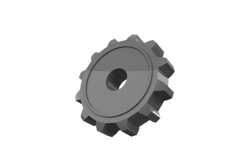 Grey cog illustration on transparent background for industry concepts