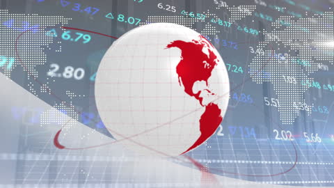 Global Business Projection with Stock Market Data Overlays