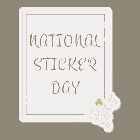 National Sticker Day Celebratory Template with Playful Design - Download Free Stock Templates Pikwizard.com