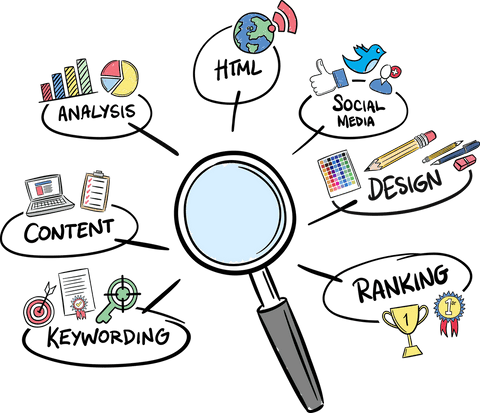 colorful transparent business concept with magnifying glass - Download Free Stock Videos Pikwizard.com