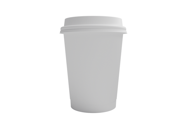 White Takeaway Cup on Transparent Background - Download Free Stock Videos Pikwizard.com