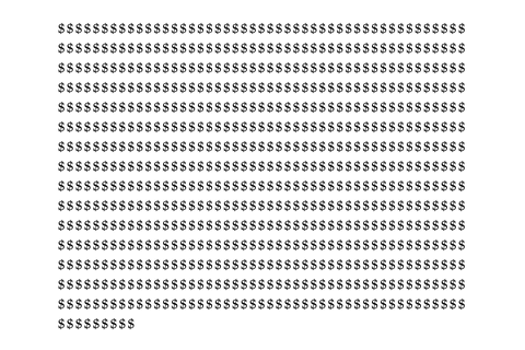 Black Dollar Symbols on Transparent Background Finance Concept