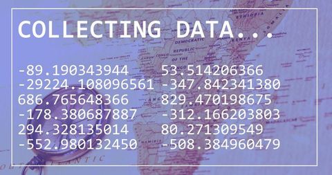Digital Data Collection Over World Map Background - Download Free Stock Images Pikwizard.com