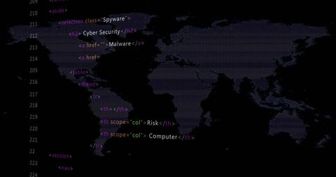Digital World Concept with Code Overlay on Global Map - Download Free Stock Images Pikwizard.com