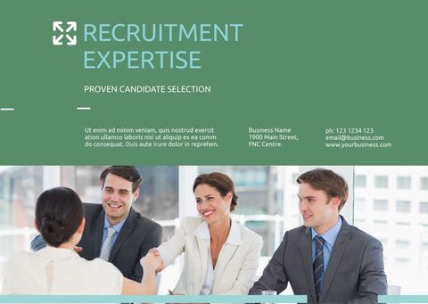 Professional Recruitment Meeting with Confident Handshake and Collaboration - Download Free Stock Templates Pikwizard.com