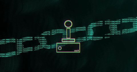 Gamepad Icon with Data Chain Symbolizing Digital Technology Interface - Download Free Stock Images Pikwizard.com