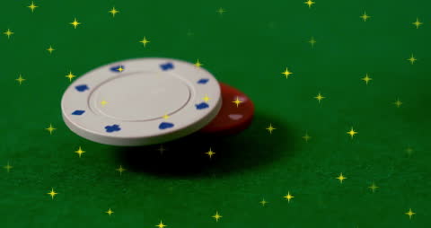 Falling Stars Animation on Casino Chips