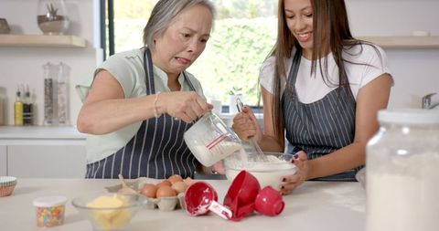 Family Bonding Baking Together at Home