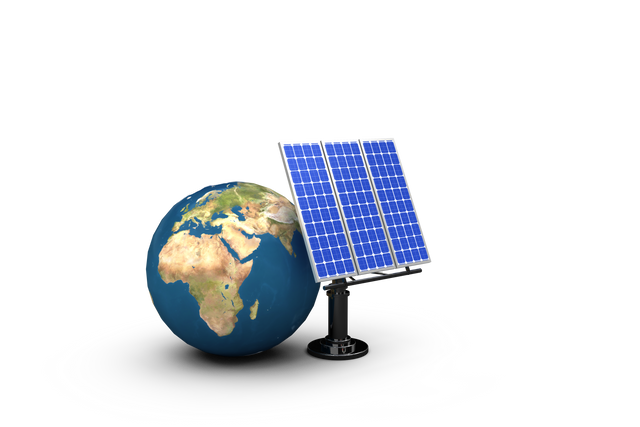 Transparent Earth and Solar Panel Digital Illustration Isolated - Download Free Stock Videos Pikwizard.com