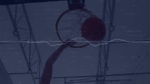 Dynamic Basketball Dunk With Audio Waveform Visualization