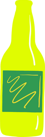 transparent yellow green bottle with dark green label design - Download Free Stock Videos Pikwizard.com
