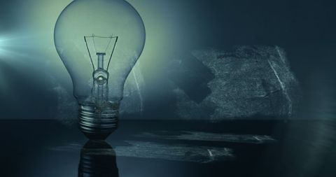 Illuminated Light Bulb with Abstract Data and Formulae Design - Download Free Stock Images Pikwizard.com