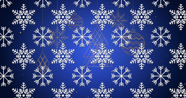 Seamless Snowflakes Pattern with Christmas Decorations - Download Free Stock Images Pikwizard.com