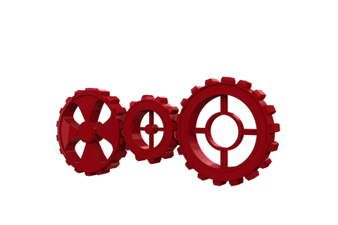 Red Cogs on Transparent Background for Productivity Concept Lines - Download Free Stock Videos Pikwizard.com