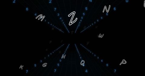 Abstract Digital Letters in Virtual Tunnel Concept - Download Free Stock Images Pikwizard.com