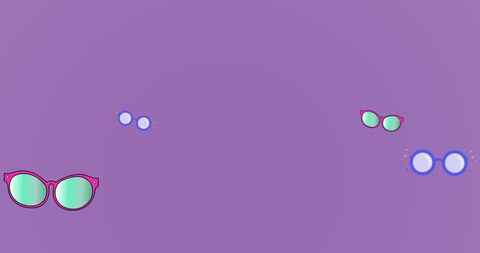 Stylish Sunglasses Over Pastel Purple Backdrop