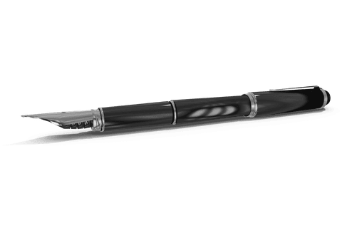 elegant black pen transparent illustration for literature themes - Download Free Stock Videos Pikwizard.com
