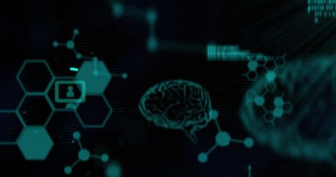 Futuristic Brain with Molecular Connections Representing AI Concept - Download Free Stock Images Pikwizard.com