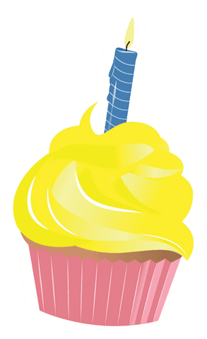 colorful celebration cupcake with candle on transparent background - Download Free Stock Videos Pikwizard.com