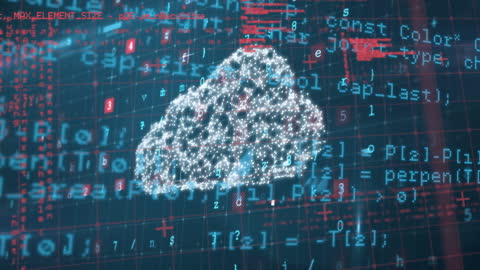 Digital Brain Concept with Data Network Animation