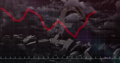 Falling British Pound in Dark Economic Crisis Concept - Download Free Stock Images Pikwizard.com