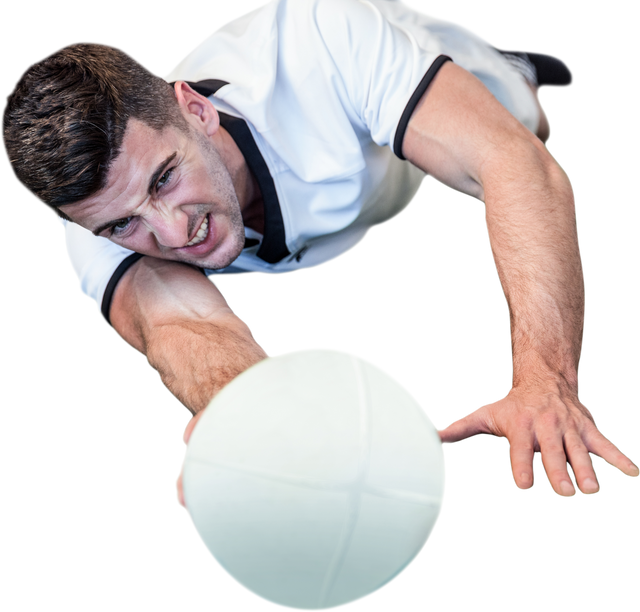 Focused Athlete Blocking Ball on Transparent Background - Download Free Stock Videos Pikwizard.com