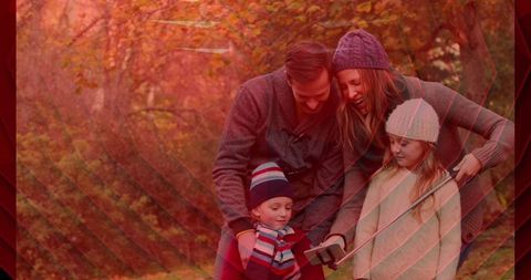 Family Enjoying Time Outdoors with Heart Overlay - Download Free Stock Images Pikwizard.com