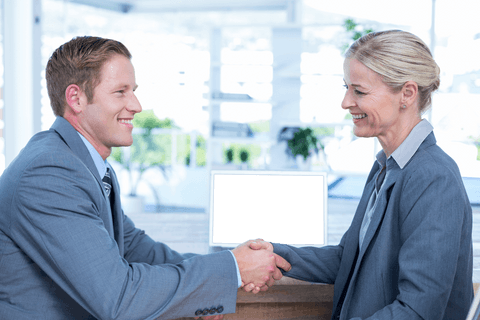 transparent business colleagues shaking hands in a bright office - Download Free Stock Videos Pikwizard.com