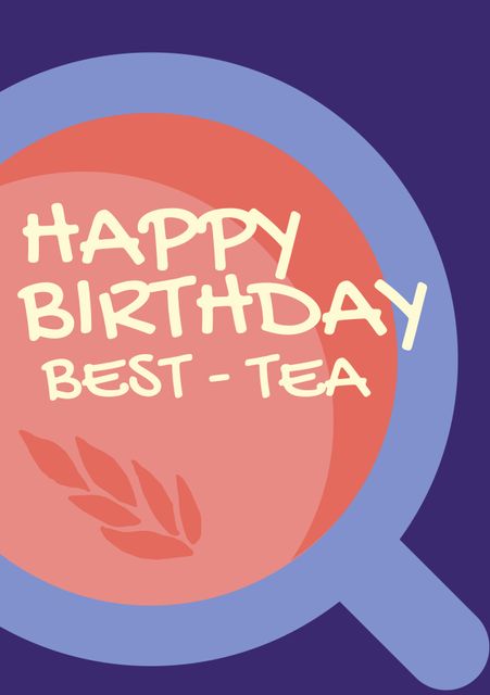 Ideal for sending playful and cozy birthday wishes to tea lovers. This card combines whimsical art with a humorous pun saying 'Happy Birthday Best-Tea'. Perfect for friends, family, or colleagues who appreciate a good laugh and a warm cup of tea.