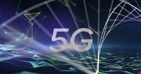 Futuristic 5G Network with DNA Strand and Data Grid - Download Free Stock Images Pikwizard.com