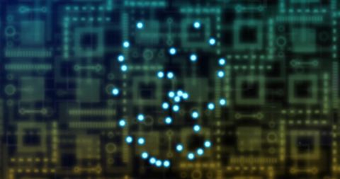 Glowing Bitcoin Symbol on Abstract Digital Circuit Board - Download Free Stock Images Pikwizard.com