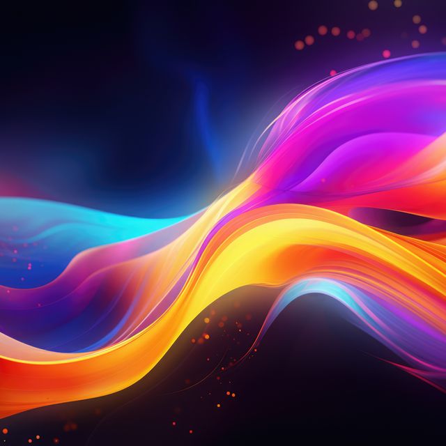 Created for visual design projects, presentations, or backgrounds, showcasing vibrant energy and motion. Useful for marketing materials, tech interfaces, and creative displays.