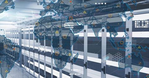 Advanced technology data center with digital network overlays